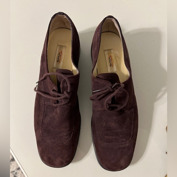TALBOTS SUEDE MADE IN BRAZIL OXFORD SHOES SIZE WOMEN’S 9 - Picture 1 of 5